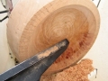 oak on the lathe